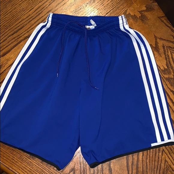 adidas blue soccer shorts